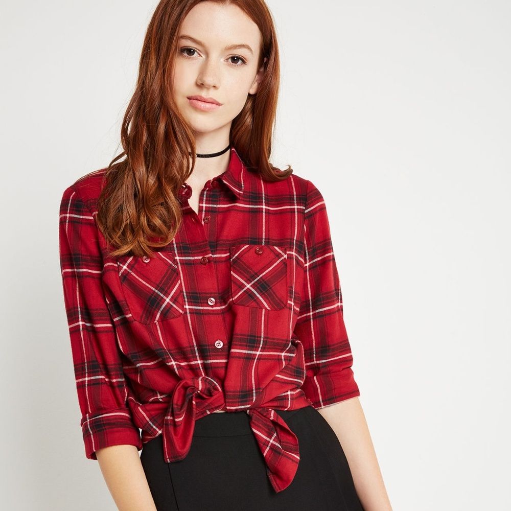 BCBGeneration Tartan Plaid Shirt - Picture 7 of 7